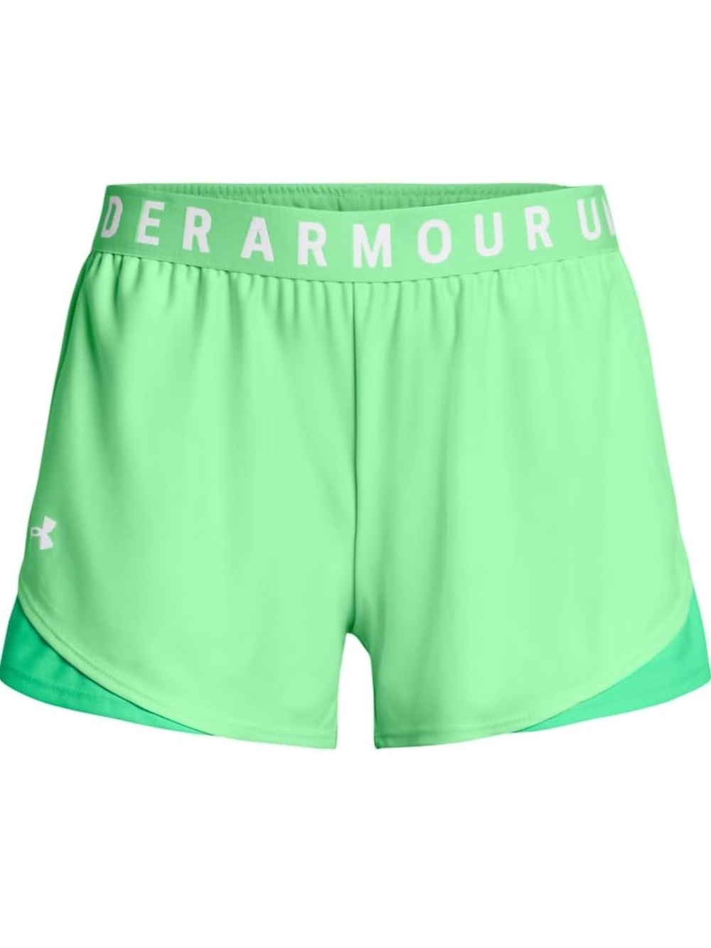 Under Armour Women's Light Green Layered Athletic Shorts